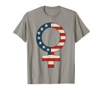 Feminist Symbol Vintage, 4th of July American Flag Women Men T-Shirt