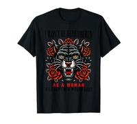 Feminist Tattoo Fierce Panther Statement Design T-Shirt