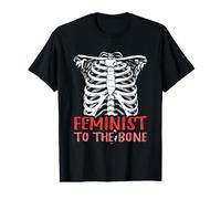 Feminist to The Bone Ribcage Halloween Empowered Women Value Graphic T-Shirt