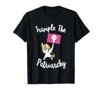Feminist Unicorn Trample The Patriarchy Activist Flag Resist T-Shirt