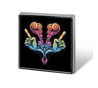 Feminist Uterus Reproductive Rights Brooch Pins for Men Women Square Badge Collar Lapel Pins for Dress Jacket Accessories