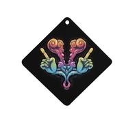 Feminist Uterus Reproductive Rights Car Air Freshener Decorative Hanging Aromatherapy Tablets for Car Trucks Rhombus