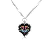 Feminist Uterus Reproductive Rights Urn Necklace for Ashes Adjustable Pet Cremation Jewelry for Men Women