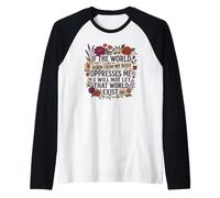 Feminist Womens Rights The World Born from My Body Oppresses Raglan Baseball Tee