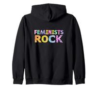 Feminists Rock women's rights equal pay justice vs sexism Zip Hoodie