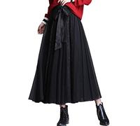 Femirah Women's Long Rainbow A Line Tulle Tutu Skirts Tiered Skirt Petticoat - Black - One Size