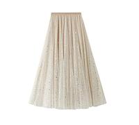 Femirah Women's Long Rainbow A Line Tulle Tutu Skirts Tiered Skirt Petticoat - - One Size