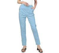 femiss Womens Trousers Elasticated High Waist Relax Fit Ladies Full Length Casual Everyday Soft Stretchy Lightweight Pants (SKBL-T9) Sky Blue