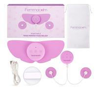 Femmacalm Wireless TENS Machine for Period Pain Relief - Menstrual Cramp & Endometriosis Relief Device with 6 Modes, 20 Intensity Levels, Reusable Butterfly Pads & Long-Lasting Rechargeable Battery