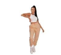 Femme Luxe Cuffed Joggers - Lizzie - 12 - Peach