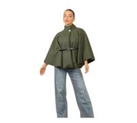 Femme Luxe Womens Belted Cape Coat, Elegant Wool, Blend Winter jacket, Available UK Size Fits 8-16, MultiColour Cape Coat (UK, Alpha, One Size, Regular, Regular, Khaki)