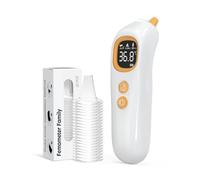 Femometer Family Highly Accurate Ear Thermometer, 1s Fast Reading, Smart Age Grouping Temperature Guidance, 32 Memory Recall, Mute Mode, Digital Thermometer for Kids and Adults - 20 Disposable Probe