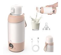 Femometer Family Portable Bottle Warmer Baby On the Go with 500 ml Large Capacity, Fast Heating, USB-C & 36 W, Precise Temperature Control up to 55°, for Breast Milk and Water