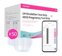 femometer Home LH & HCG Test Kit - Know Your Peak Fertility Days, Help You Get Pregnant - 40 Ovulation Strips & 10 Pregnancy Test Strips, Over 99% Accurate, Easy to Use