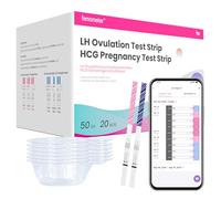 femometer Home LH & HCG Test Kit - Know Your Peak Fertility Days, Help You Get Pregnant - 50 Ovulation Strips & 20 Pregnancy Test Strips, Over 99% Accurate, Easy to Use