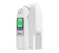 Femometer Infrared Ear Thermometer for Adults & Kids, Highly Accurate 1-Second Reading, 30 Memory Recall, 3-Color Fever Alarm, Includes 21 Disposable Probe Covers & Storage Cas