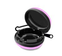 FEMONGY Pocket ashtray, odour-proof, travel ashtray, pocket ashtray for on the go, easy to open, large capacity, suitable for travel (pink)