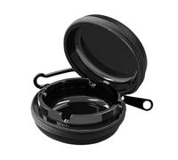 FEMONGY Portable Ashtray, Portable Ashtrays for Cigarettes, with Zipper and Keychain, Pocket Ashtray Accessory for on the go, in the Car, Traveling, Hiking and Camping, Black