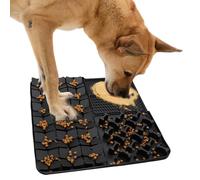 Femont Silicone Snuffle Mat for Dog,Slow Feeder Lick Mat with Suction Cups for Slow Eating,Encourages Natural Foraging Skill,Relieving Stress,Pet Sniffing Mat for Small/Medium/Large Dog Cat (Black)