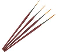 FEMS ARTS Rigger Brush Set - Pack of 3 Sets (12 Brushes) - Sizes 0, 1, 2, 3 - Professional Acrylic Paint Brushes for Fine Detailing - Ergonomic Handles - Ideal for Artists - Acrylic Painting Supplies