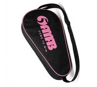 FEMTI PU Leather Padel Racket Cover Bag with Adjustable Sling Strap and Full Zipper, Protective Padel Tennis Racket Sports Carry Case for Training, Club and Travel (Pink)