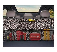 Femuar Car Trunk Organizer,Large Capacity Backseat Trunk Organizer(42"*18"),Collapsible Car Storage Bag with 8 Pocekt,Car Organizer for SUV/MPV/Truck - Leopard print