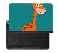 FENAC Passport and Vaccine Card Holder Cartoon Giraffe Passport Cover Documents Organizer Protector