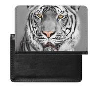 FENAC Passport Holder Cute Tiger Passport Wallet Pu Leather Passport Cover for Women Men