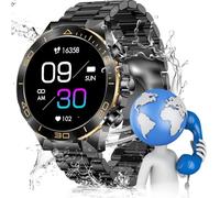 Fenamor Men's Military Smartwatch with 1.43 Inches Rugged AMOLED, IP68 Steel Smartwatch with Bluetooth Calls, Android iOS Smartwatch with 100+ Sports Modes for SpO2 Heart Rate Monitor and Sleep