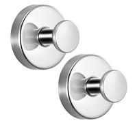 Fenas Suction cup hooks for shower No-Drill bathroom hooks for towels, robes, loofah mountable on bathroom walls, kitchen, glass, mirrors, tiles, smooth non-porous surfaces, removable
