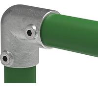 Fenau | Elbow Piece/Knee Piece, Pipe Connector/Fitting, Ø 48.3 mm, Elbow Connector, malleable cast Iron, hot-dip galvanised, incl. Screws