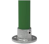 Fenau | Floor Flange, Round, Ø 42.4 mm, Wall Flange, Ceiling Flange, Support, malleable cast Iron, hot-dip galvanised, incl. Screws