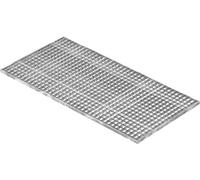 Fenau | Grating/Metal-Grid - Dimensions: 590 x 1190 x 20 mm - Grid: 30/30 mm (hot Dip Galvanized) (Frame: 600 x 1200 x 23 mm) Steel-Grating for Light-Shaft