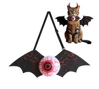 Fenayuu Cat Bow - Halloween Luminous for Small Dogs - Adjustable Neckerchief Pet Costume for Small Medium Large Travel Outdoor Photo Shoots Masquerade Balls
