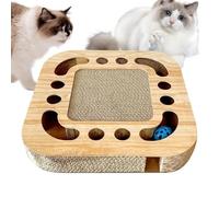 Fenayuu Cat Scratching Board - Cardboard Scraper - Interactive with 2 Bell Balls for Playing and Protection of Furniture for House Cats