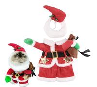Fenayuu Christmas Cat Costumes, Cosplay Clothing with Hat - Santa Claus Costume, for Christmas, Cosplay, Masquerade, Theatre Performance, Festival, Celebration, Stage Performance