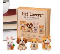 Fenayuu Craft set for pearl animals, 3D craft set for making animals, beadwork set, for hobby crafters, enthusiasts, adults, men, women, teenagers, girls and beginners