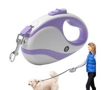 Fenayuu Dog Retractable Leads, Pet Tractor, USB Flashlights, Dog Lead Telescopes, Ten Levels, Ergonomic Non-Slip Handle, Traction Rope, Training Cable Harness for Walking, Outdoor Use