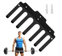 Fenayuu Dumbbell Bars, Wall Holder, Space-Saving , Dumbbell Bars, Storage Shelf, Organisation Display for Fitness Equipment on the Gym Wall, in the Basement Room and in the Workout Area as