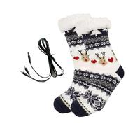Fenayuu Heated Slippers Socks for Men - Warm Feet Costume - Warming Floor Socks - For Women Home Office Cold Morning Evening Relaxation Bedroom Living Room Holiday Travel Bedtime