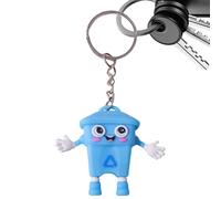 Fenayuu Keyring for Backpacks | Cartoon Trash Can Keyring, Rubbish Bin Funny Lanyard | For Backpack Purse Travel Bag Handbag Car Interior Mirror School Party Home, blue, Siehe Beschreibung