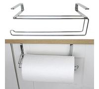 Fenayuu Kitchen Roll Holder No Drilling | Paper Roll Bar Under Kitchen Cabinet | Paper Towel Holder Under Cabinet | Paper Roll Holder for Kitchen Over the Door Cabinet
