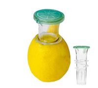 Fenayuu Lemon Juice Squeezer | Hand Juice Citrus Squeezer | Manual Press Lemon Squeezer with Lid - Hand Juice Extractor Food Kitchen Tool