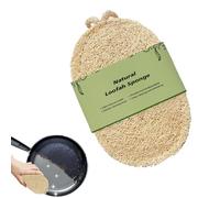 Fenayuu Loofah Washing Up Sponge and Dish Pads, Natural Household Kitchen Cleaning Brush, Durable, Non-Stick Loofah Cloth for Dishwashing Pots, Pans