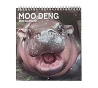 Fenayuu Monthly Wall Calendar | Monthly Calendar Wall-Mounted - Hippo Illustrations Schedule Management Planner for Dormitory Study Room Bedroom Classroom Dining Room