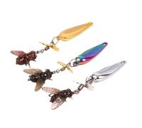 Fenayuu Spinner Bait, Fishing Lure with Metal Propeller, 3D Realistic Metal Propeller Bait for Anglers, Pond, Lake, River, Outdoor Adventure Seekers
