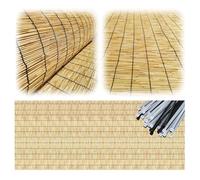 Fence 2m x 5m 1.5m x 5m 1m x 5m 1.8m x 2m Outdoor Garden Border Divider Natural Bamboo Canisse for Backyard Decoration (B2 1.1x7m 3.6x23ft)