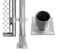 Fence Anchor Column Flange Kit, 6 Inch Metal Round Post Base, Stainless Steel Brackets for Secure Support