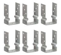 Fence Anchors Garden Ground Anchor Post Bracket Silver Galvanised Steel vidaXL