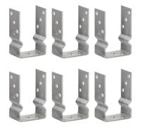 Fence Anchors Garden Ground Anchor Post Bracket Silver Galvanised Steel vidaXL